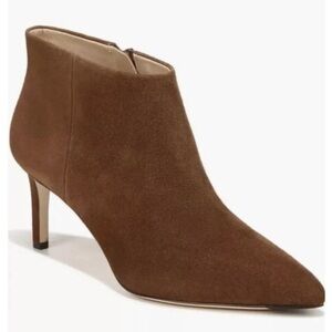 New ▶️ Veronica Beard ◀️ Leone Brown Suede Pointed Toe Booties. Size 8.5